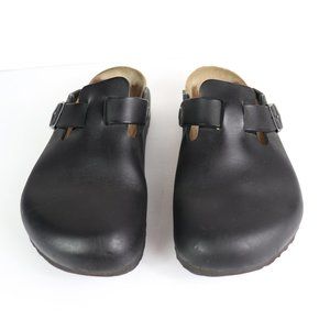 Birkenstock black slip on clog style sz 38